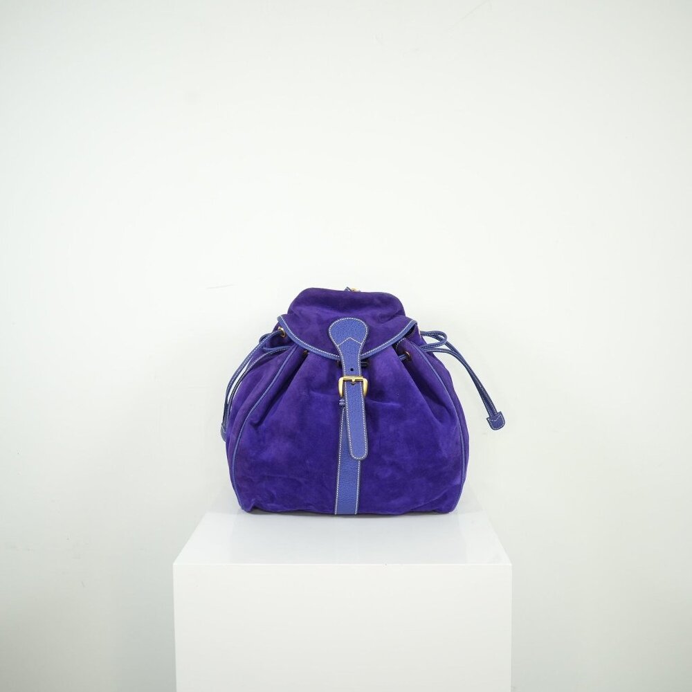 Gucci Purple Suede Backpack